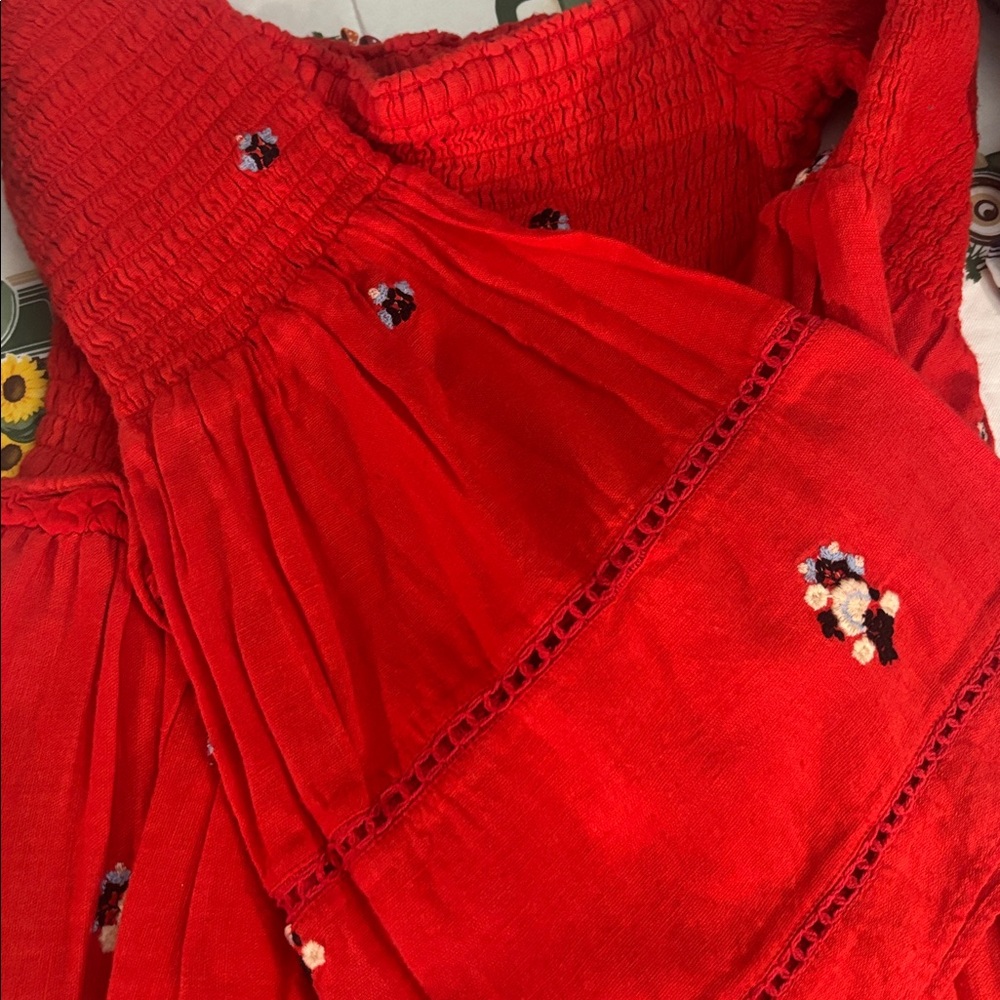 NWT FREE PEOPLE COUNTING DAISIES EMBROIDERED DRESS - Picture 11 of 12
